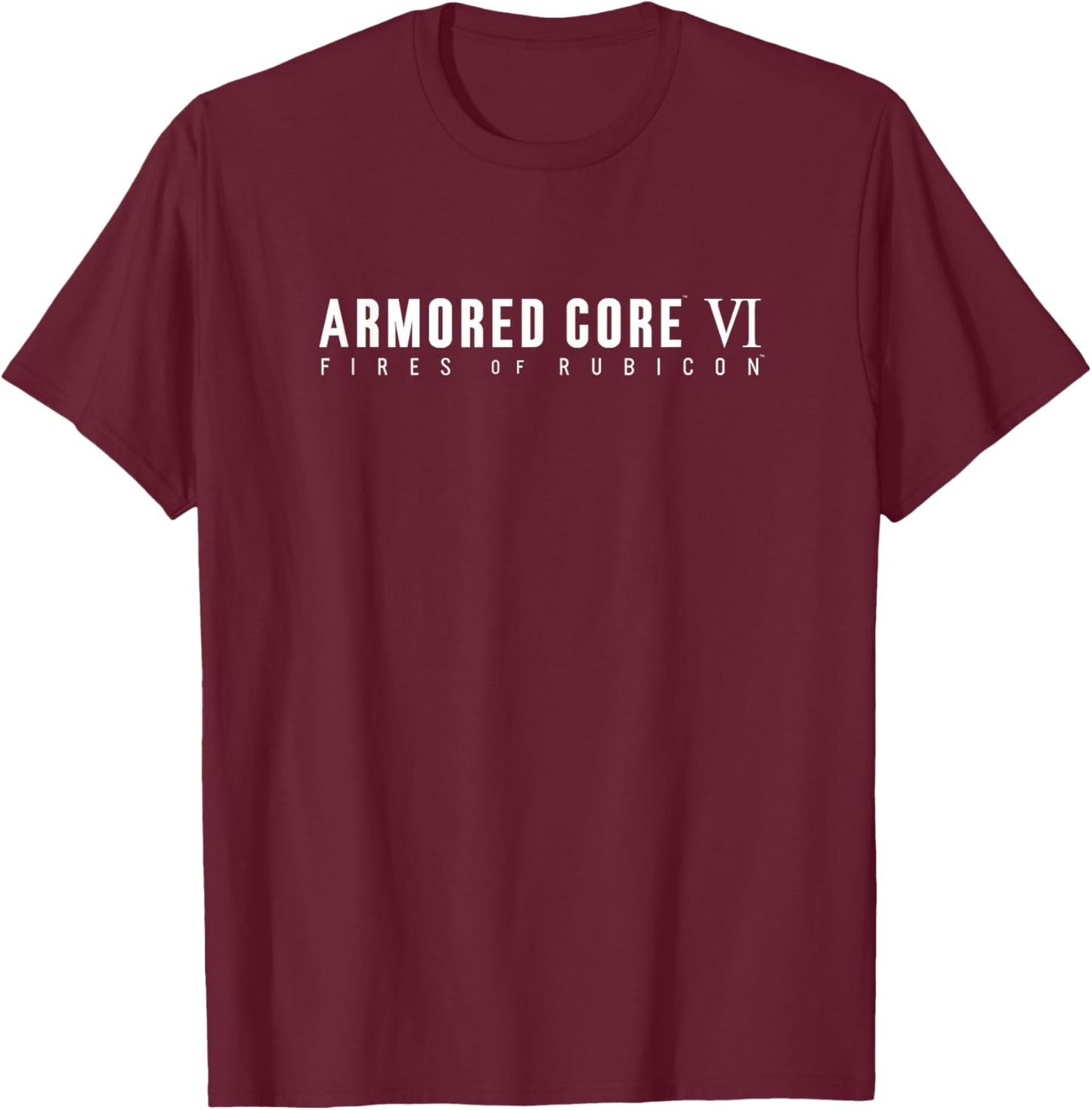ARMORED CORE VI FIRES OF RUBICON Logo , Black, S T-Shirt - T-Shirt | Maroon