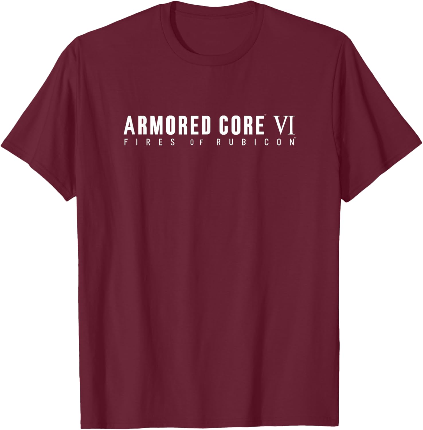 ARMORED CORE VI FIRES OF RUBICON Logo , Black, S T-Shirt - T-Shirt | Maroon