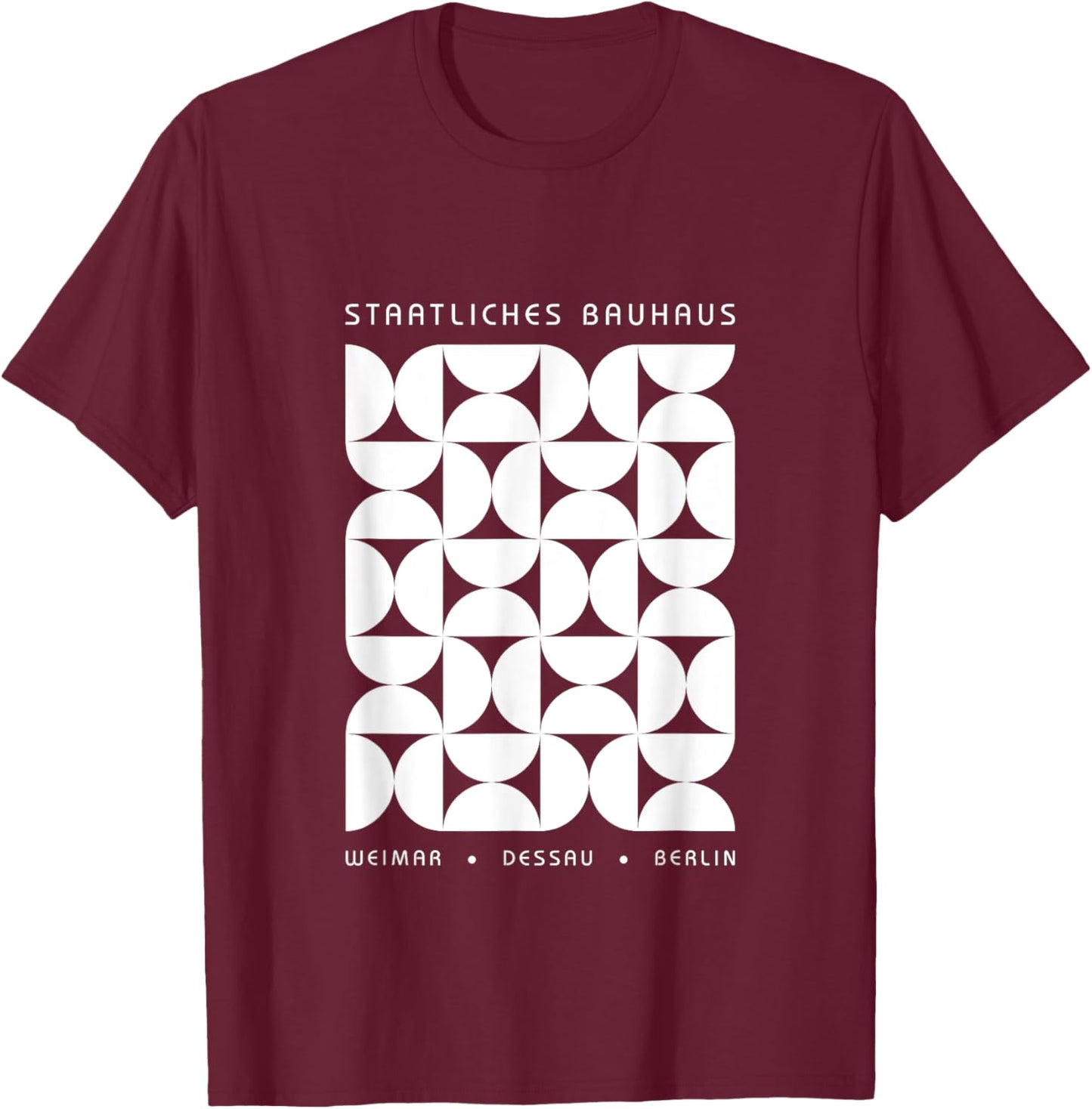 100 years of BAUHAUS Design School - Bauhaus Poster 1923 T-Shirt - T-Shirt | Maroon