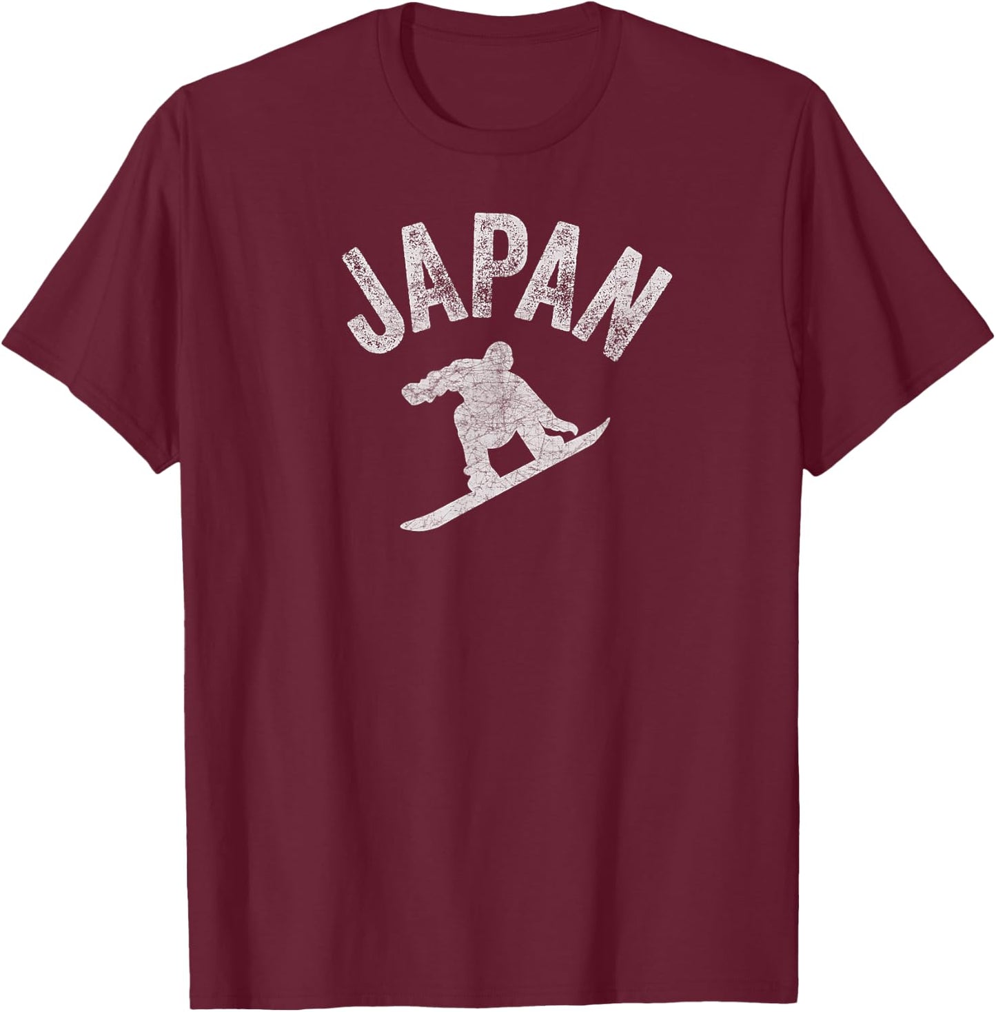 Japan Snowboard Cool Winter Snowboarder Japanese Snow Pro T-Shirt - T-Shirt | Maroon