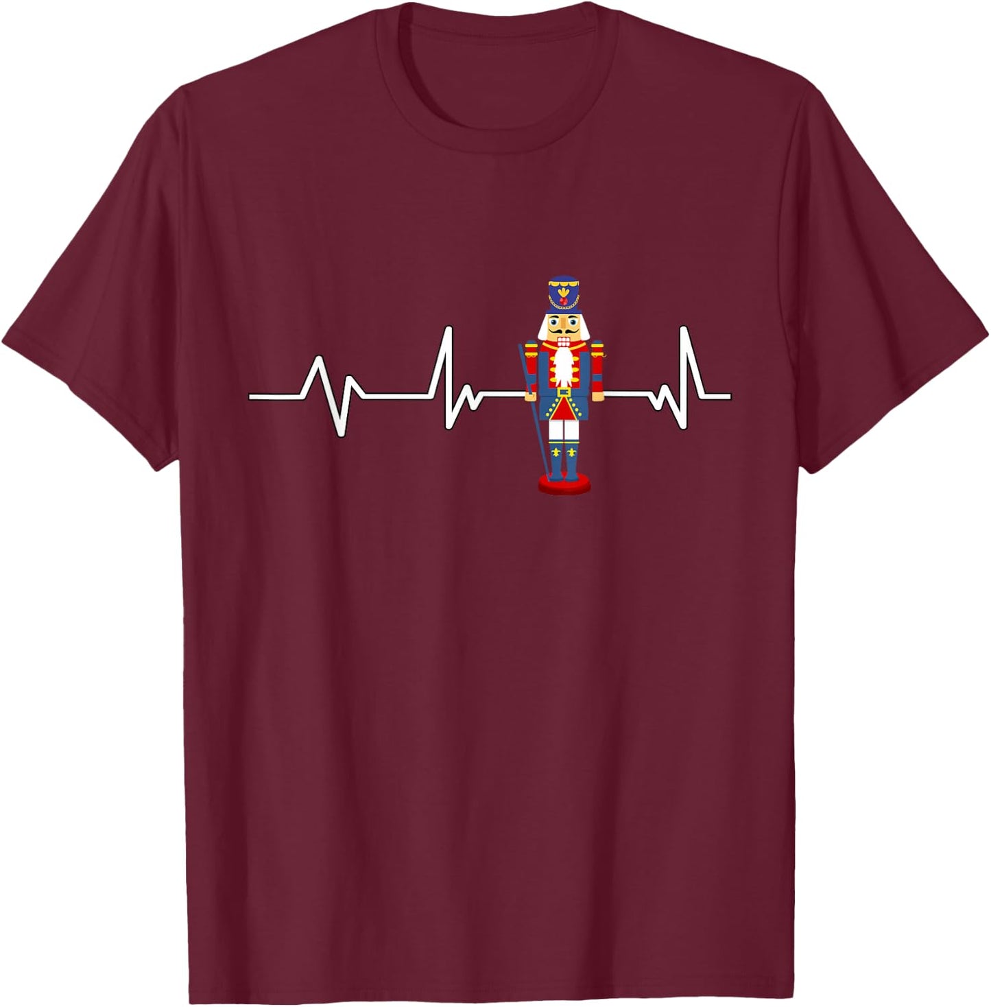 Nutcracker Heartbeat Ballet Nutcracker Gift Nutcracker T-Shirt - T-Shirt | Maroon