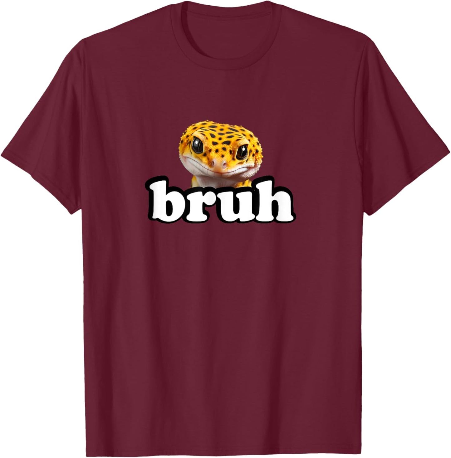 Cute Reptile Kids Bruh Leopard Gecko Lover T-Shirt - T-Shirt | Maroon