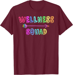 Fitness Gym Crew Health Trainer WELLNESS Coach Squad Tai Chi T-Shirt - T-Shirt | Maroon