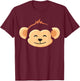 Monkey Costume for Kids MONKEY Halloween Costume T-Shirt - T-Shirt | Maroon