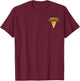 Teenage Mutant Ninja Turtles Pizza Retro Classic Pocket Logo T-Shirt - T-Shirt | Maroon