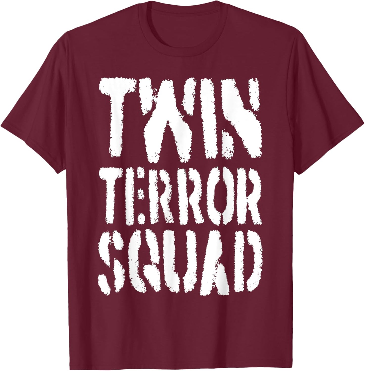 Funny Twin Terror Squad T-Shirt - T-Shirt | Maroon