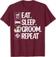 Funny Dog Groomer Design Women Pet Groomer Grooming T-Shirt - T-Shirt | Maroon