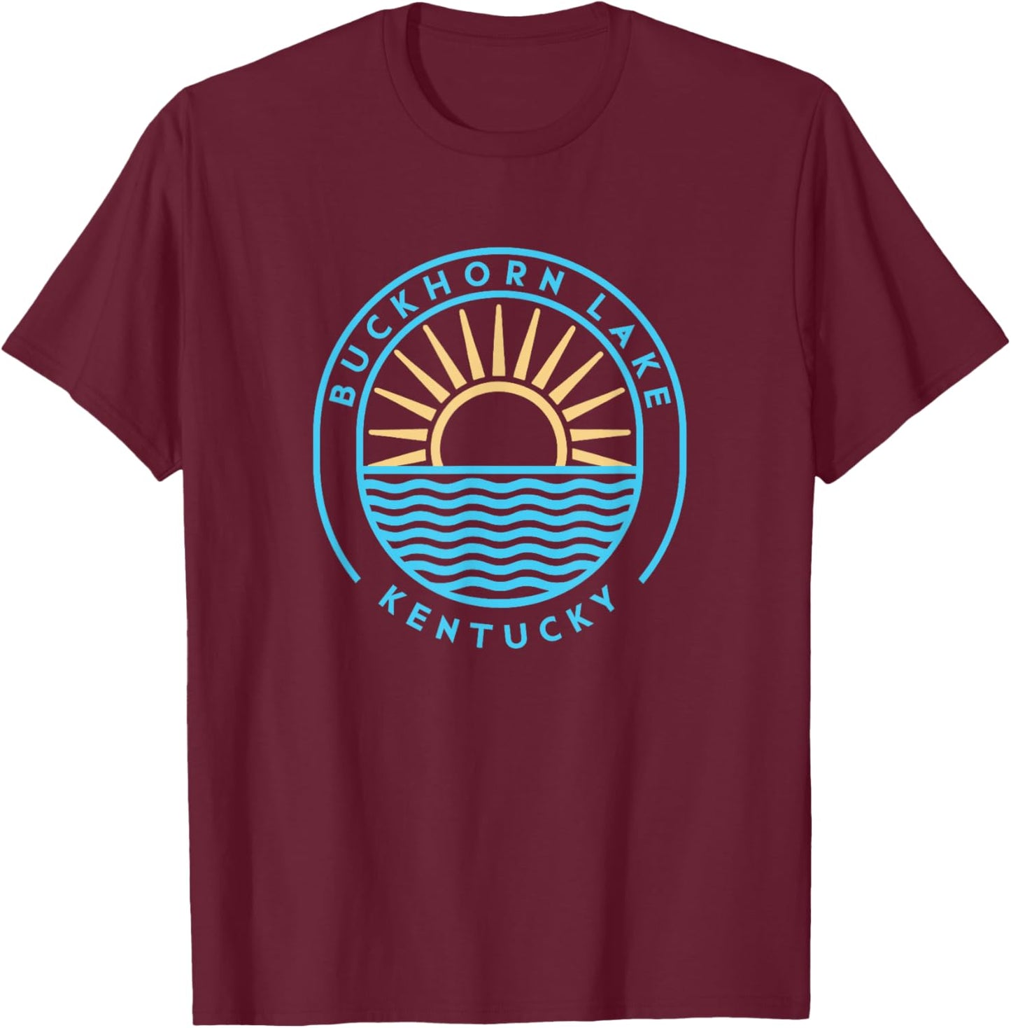 Buckhorn Lake Kentucky Outdoors Vintage T-Shirt - T-Shirt | Maroon
