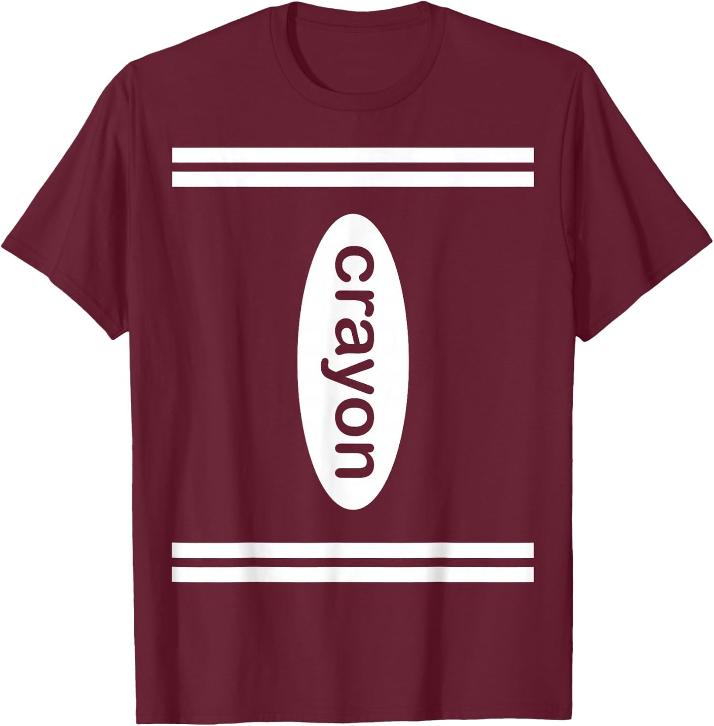 Crayon Halloween Costume, Dark Color Crayon Box Lover T-Shirt - T-Shirt | Maroon