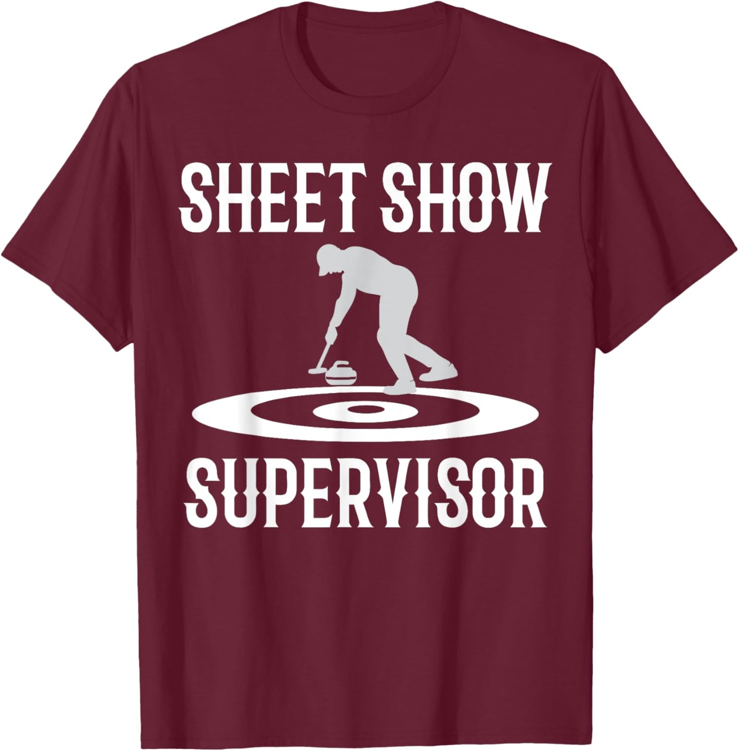 Curling Funny Curling sport T-Shirt - T-Shirt | Maroon