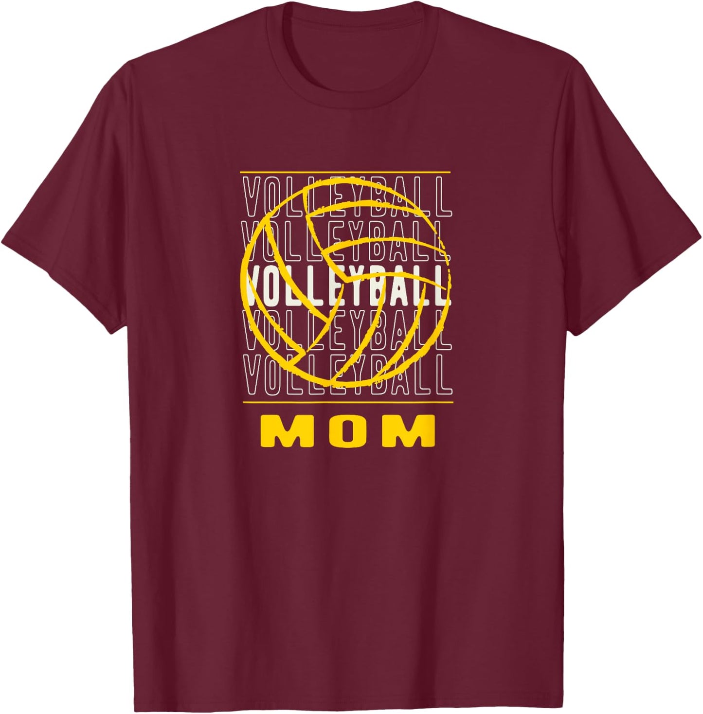 Volleyball Mom T-Shirt - T-Shirt | Maroon
