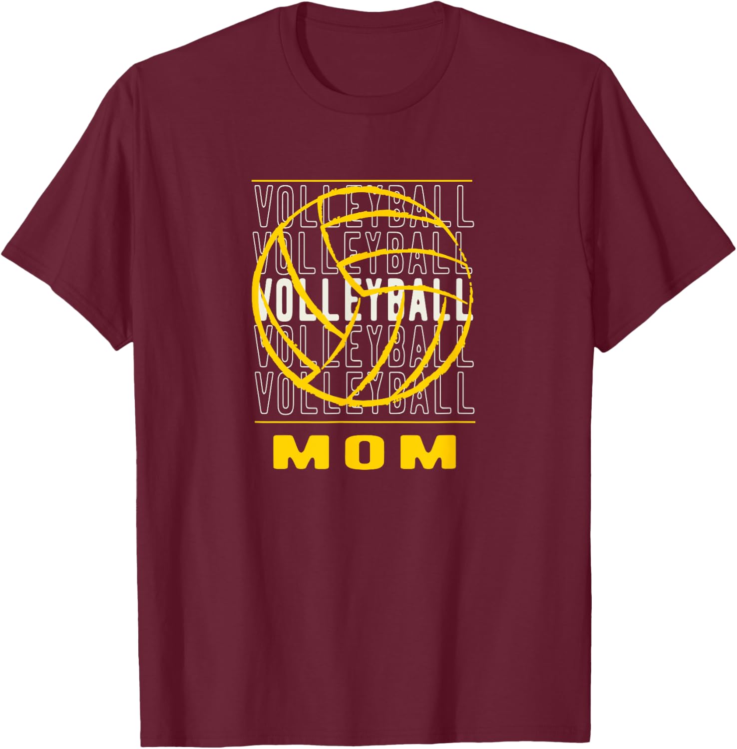 Volleyball Mom T-Shirt - T-Shirt | Maroon