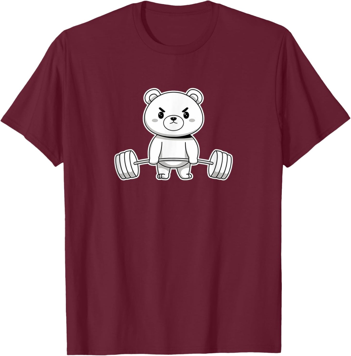 Bear Bodybuilder Weight lifting Gym Workout Sports T-Shirt - T-Shirt | Maroon