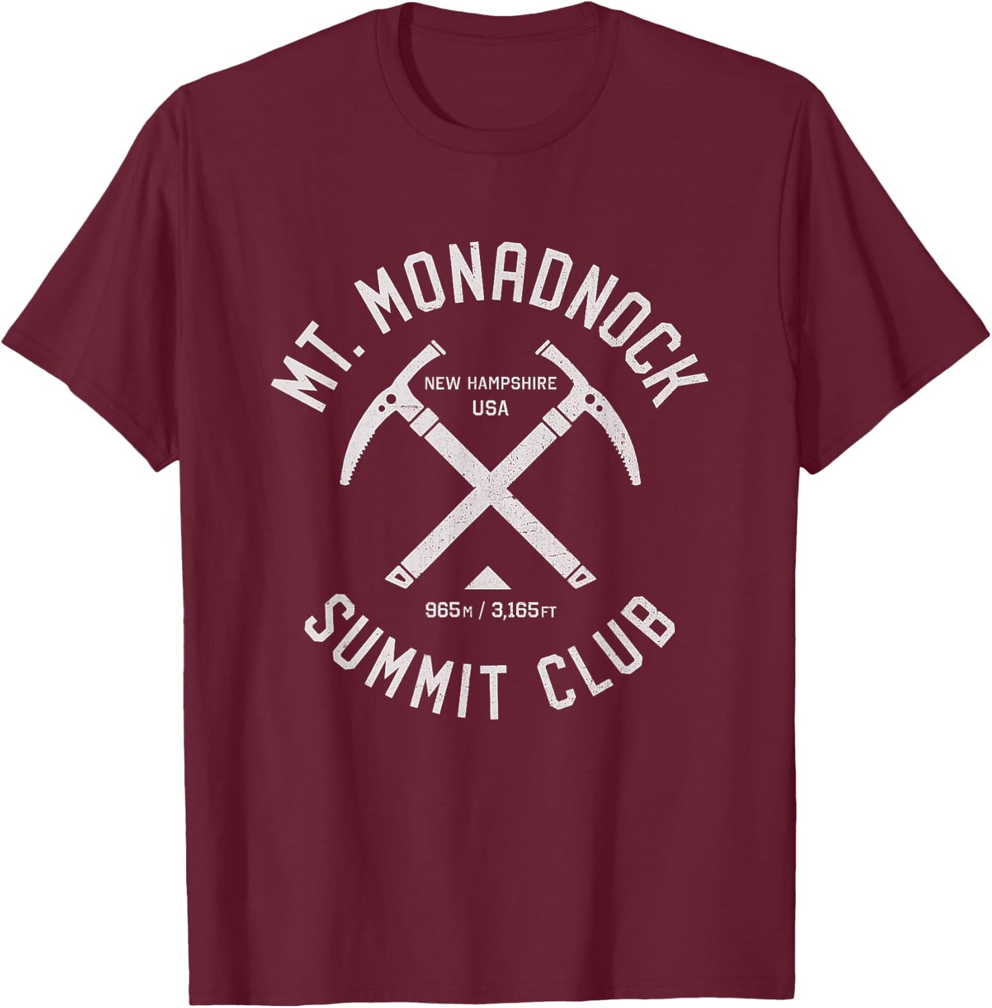 Mount Monadnock Summit Club | I climbed Mt Monadnock USA T-Shirt - T-Shirt | Maroon
