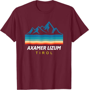 Tyrol Skiing Axamer Lizum Ski Snowboard Gift T-Shirt - T-Shirt | Maroon