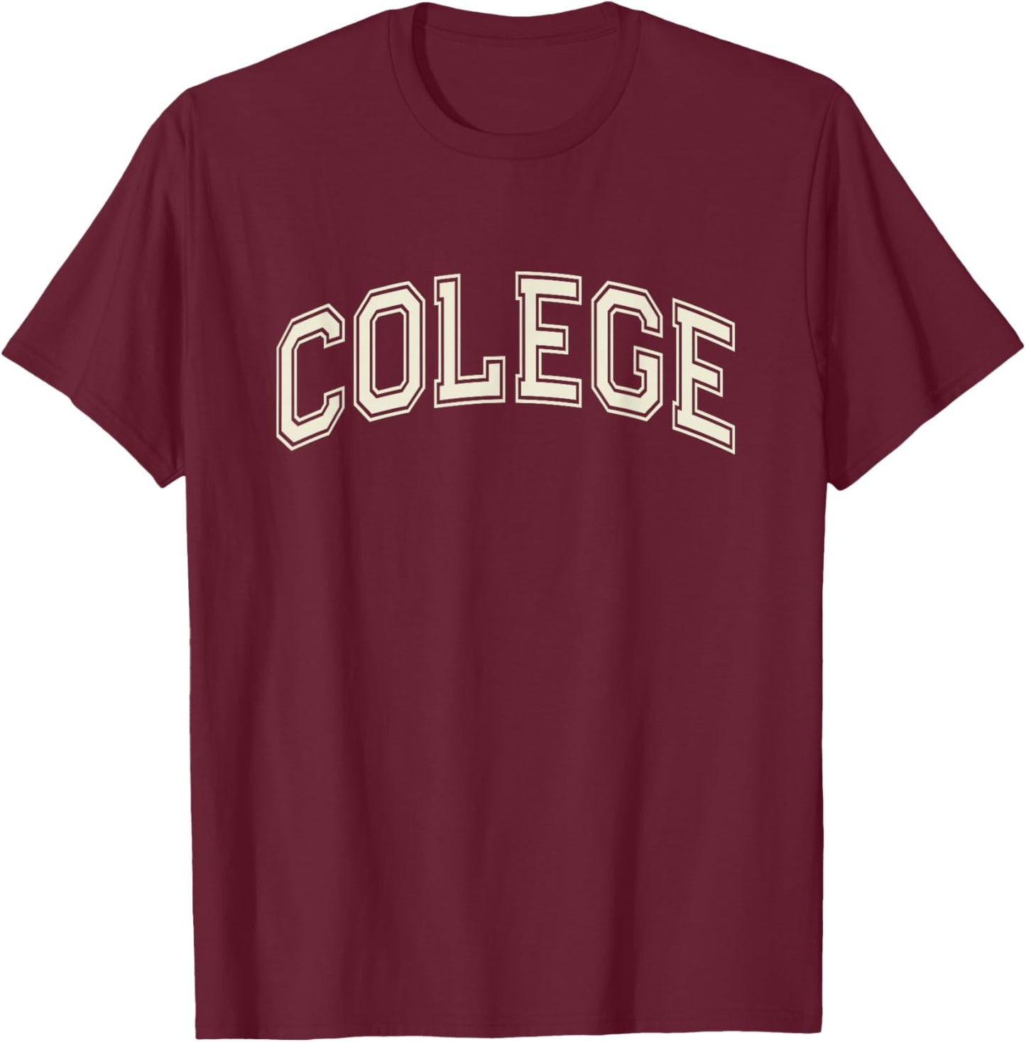Funny COLLEGE Misspelled COLEGE University Graduation Gag T-Shirt - T-Shirt | Maroon