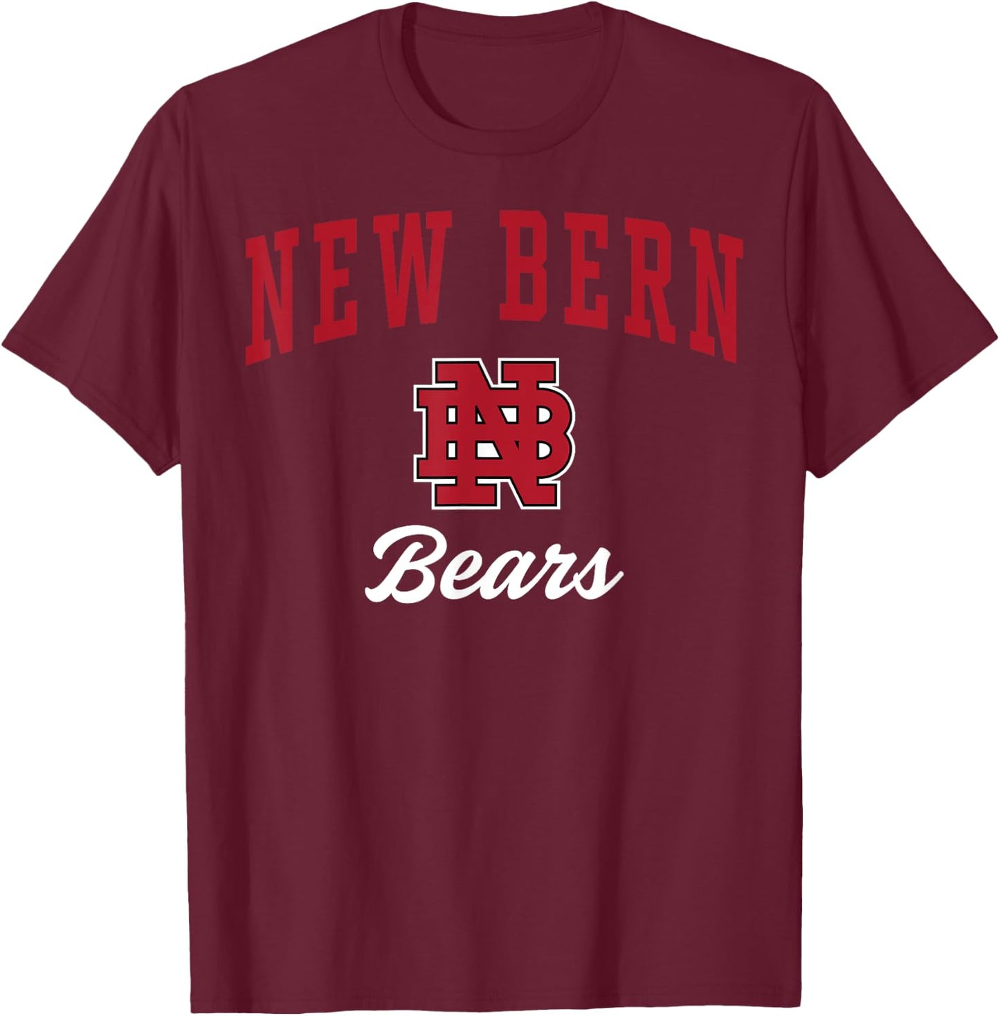 New Bern High School Bears C3 T-Shirt - T-Shirt | Maroon
