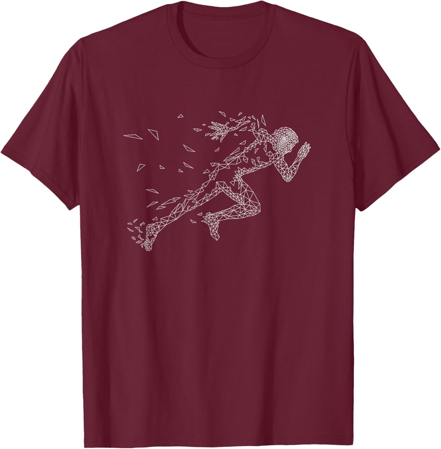 Sprinter Track and Field Runner Running Marathon T-Shirt - T-Shirt | Maroon