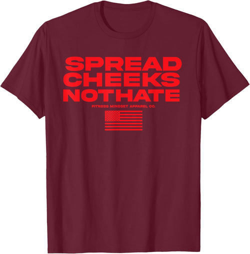 Spread Cheeks Not Hate USA Flag Funny Gym Fitness Workout Men