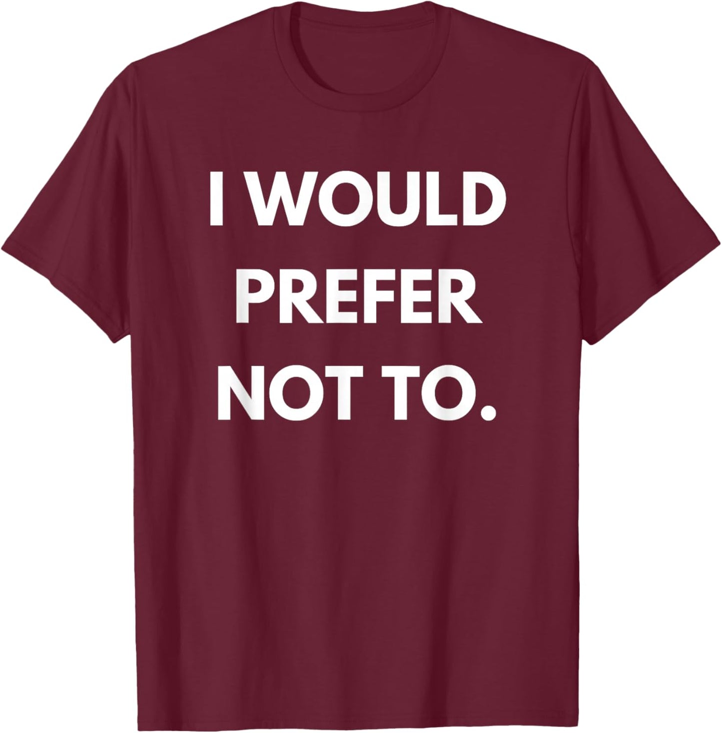 Ich würde es vorziehen, nicht Philosophielehrer Slavoj Zizek Gift T-Shirt - T-Shirt | Maroon
