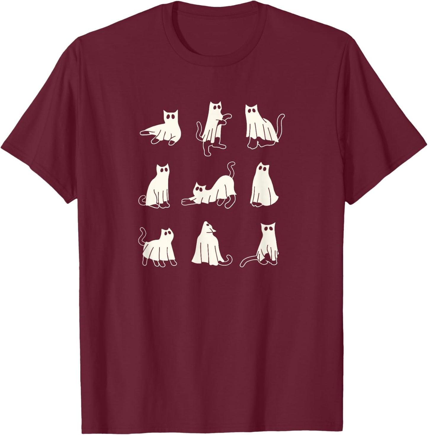Funny Halloween Ghost Cats kids T-Shirt - T-Shirt | Maroon