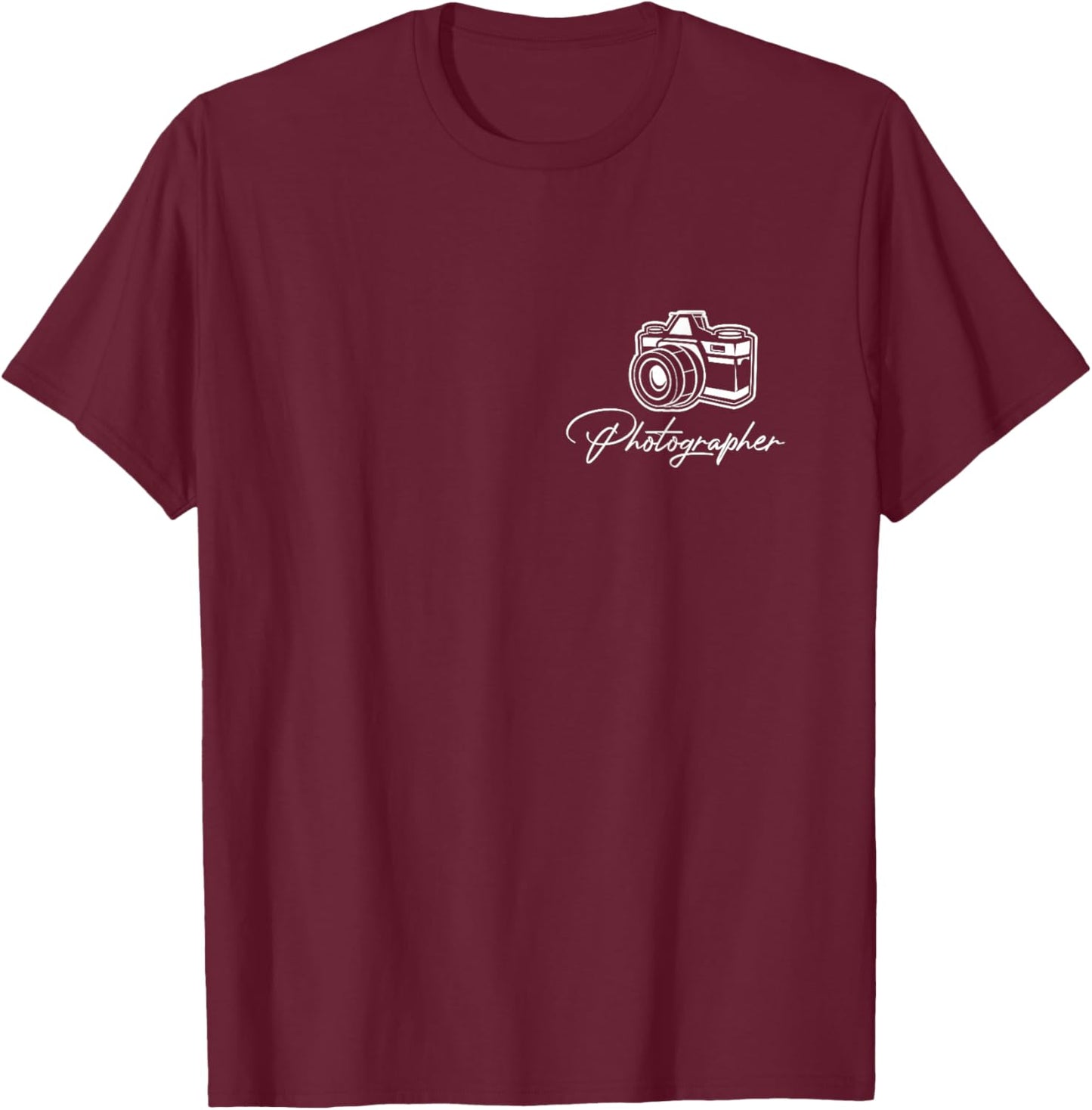 Camera Photographer Lens Cameraman Focus Photography T-Shirt - T-Shirt | Maroon