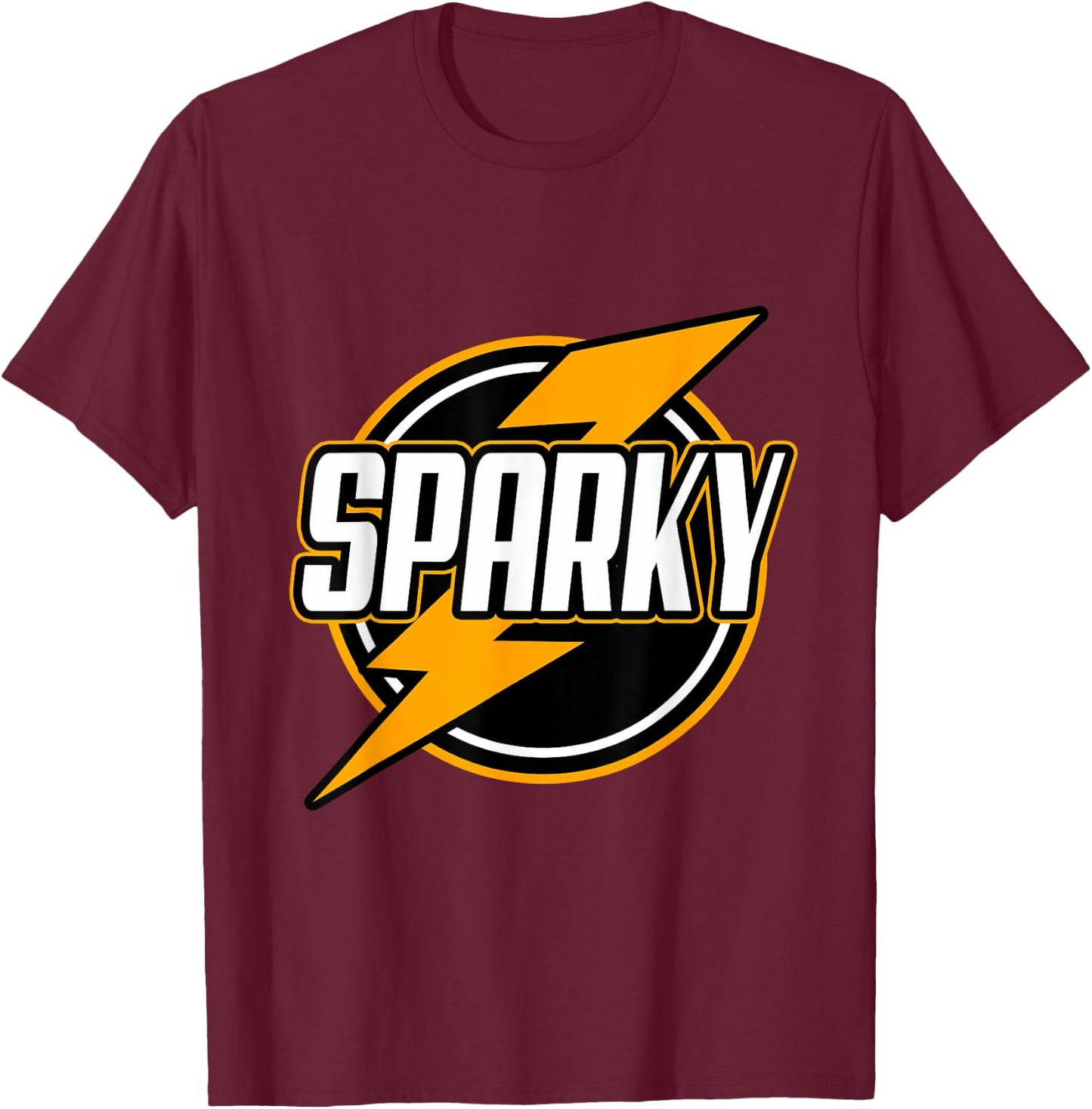 Sparky Electrician T-Shirt - T-Shirt | Maroon