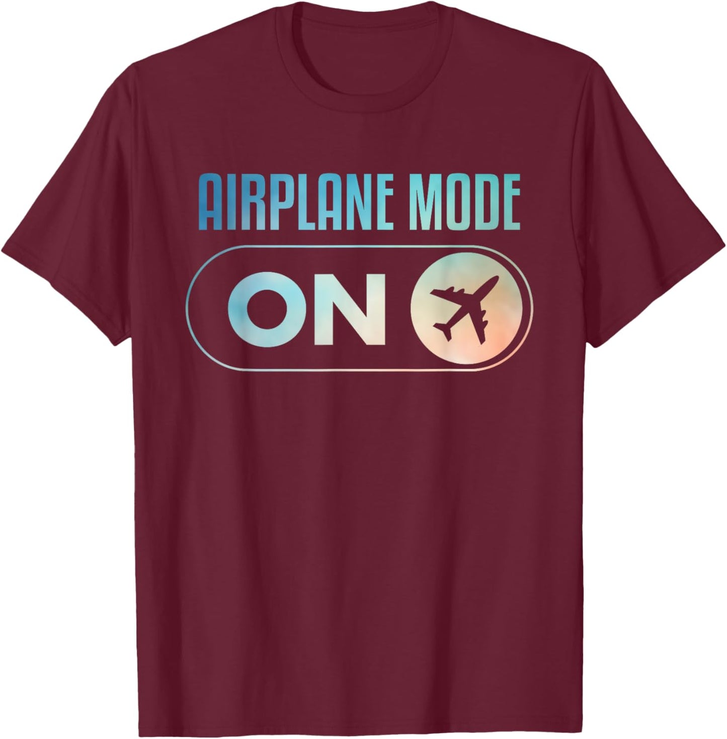 Funny Airplane Pilot Art Women Airplane Mode Pilot T-Shirt - T-Shirt | Maroon