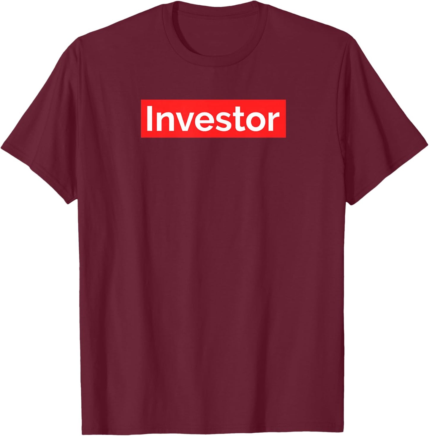 Investor Entrepreneur Hustle CEO Real Estate Iconic Logo T-Shirt - T-Shirt | Maroon