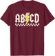 Boys Girls Teachers ABCD Rock Graphic Back to School Class T-Shirt - T-Shirt | Maroon