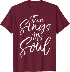 How Great Thou Art Hymn Lyric Music Cute Then Sings My Soul T-Shirt - T-Shirt | Maroon