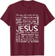 Names of Jesus - Christian Bible T-Shirt - T-Shirt | Maroon