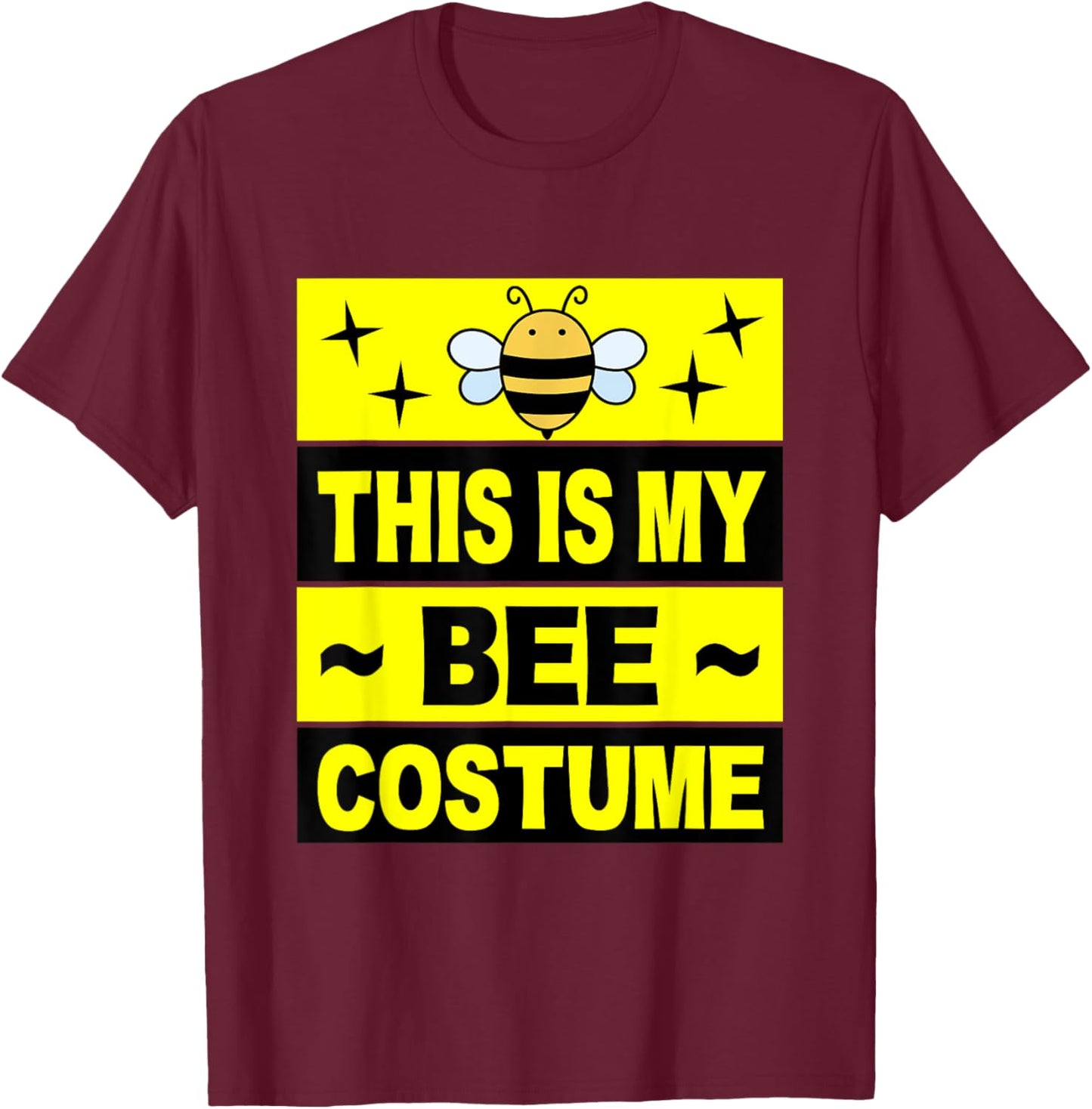 Retro Bee Costume Women Cute Adult Kids Men Baby Bumble Bee T-Shirt - T-Shirt | Maroon