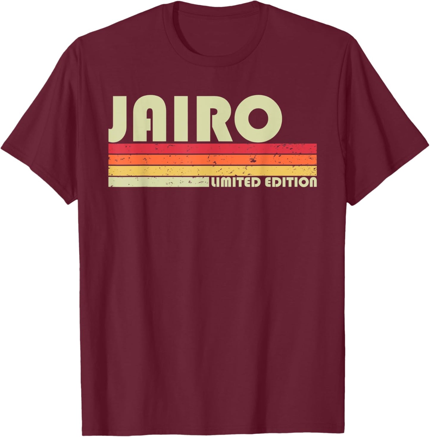 JAIRO Gift Name Personalized Funny Retro Vintage Birthday T-Shirt - T-Shirt | Maroon