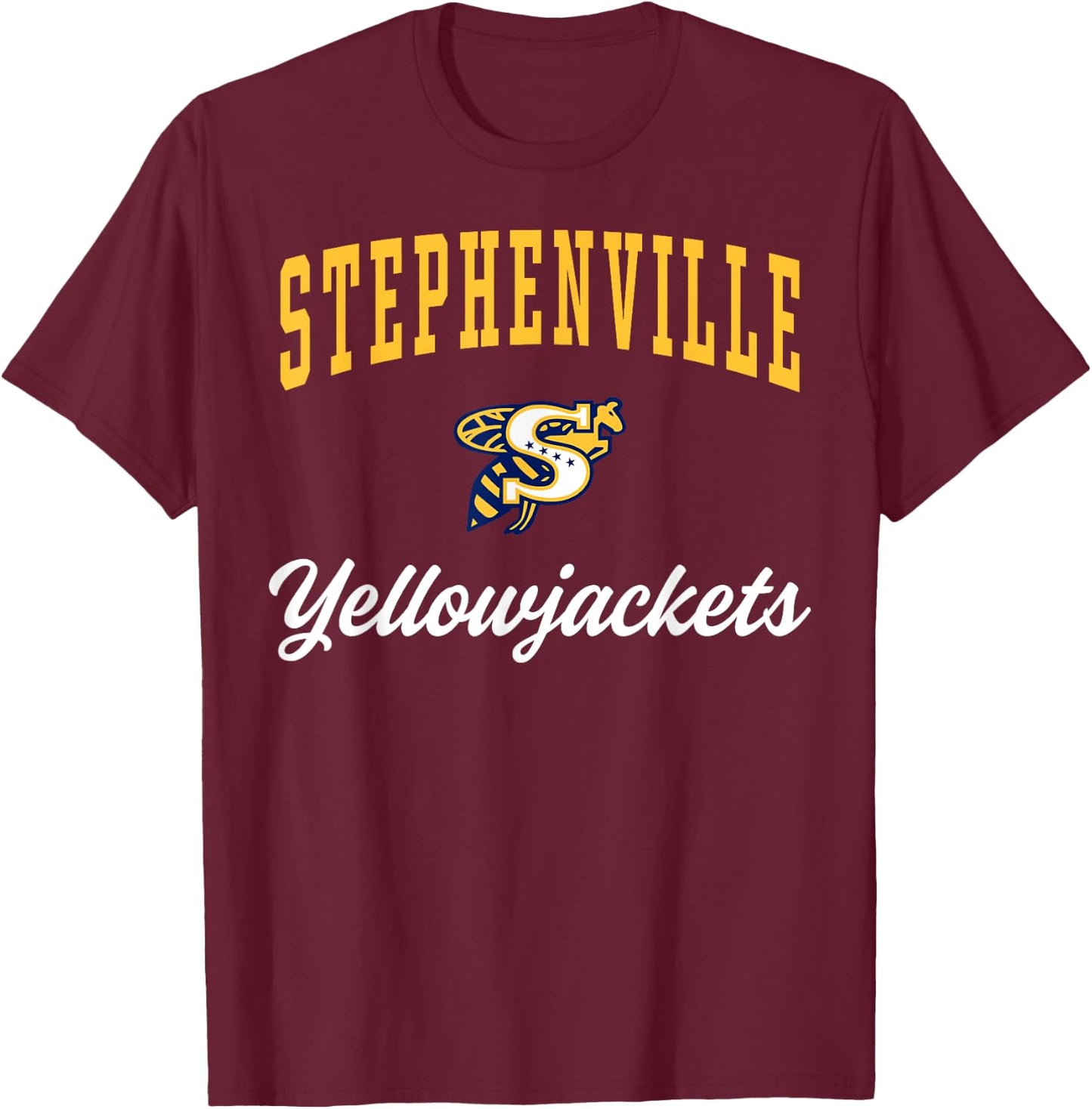 Stephenville High School Yellowjackets C3 T-Shirt - T-Shirt | Maroon