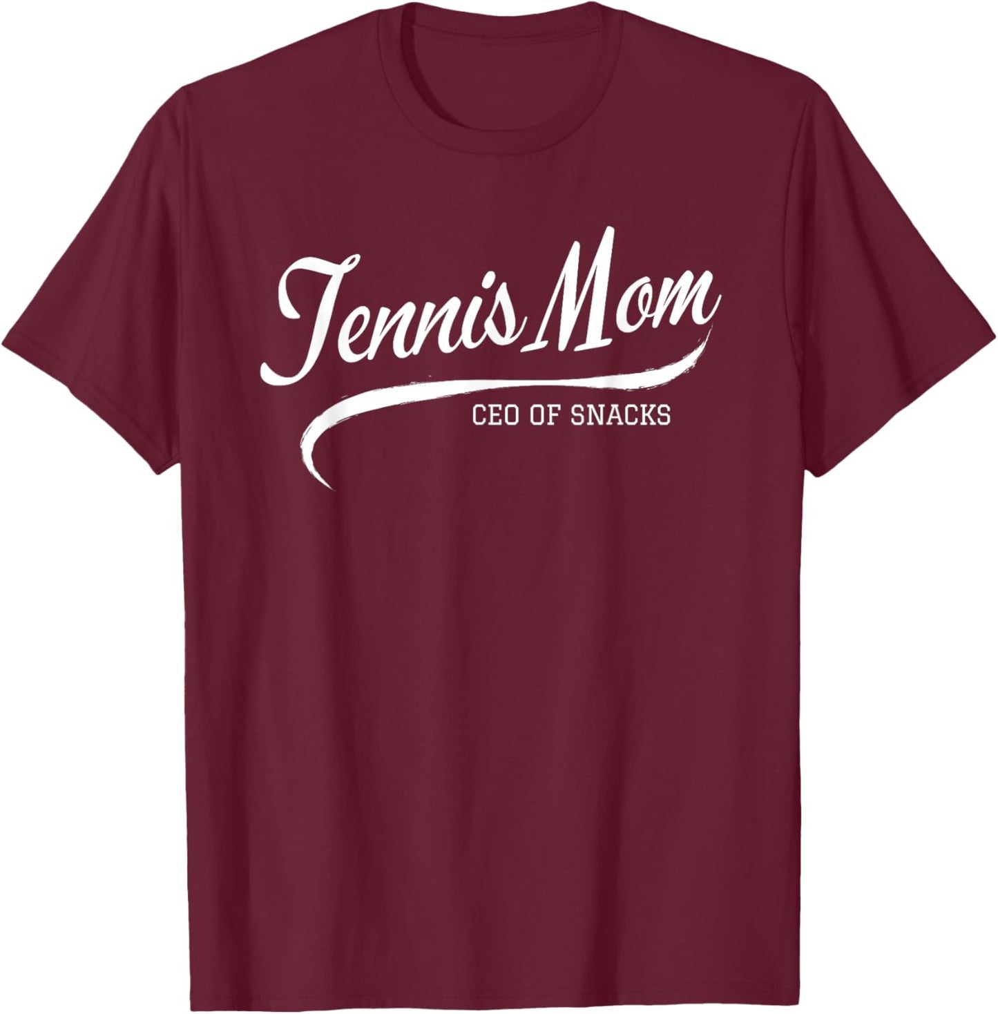 Women’s Tennis Mom Proud Tennis Mama Game Day Snack T-Shirt - T-Shirt | Maroon