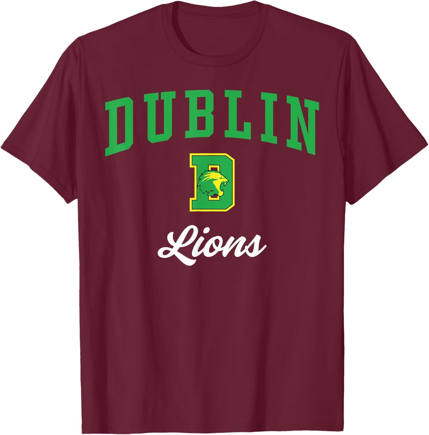 Dublin High School Lions C3 T-Shirt - T-Shirt | Maroon