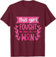 This Girl Fought and Won Breast Cancer Awareness Pink Ribbon T-Shirt - T-Shirt | Maroon