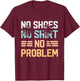 No Shoes Shirt No Problem Coconut Tree Country Music T-Shirt - T-Shirt | Maroon