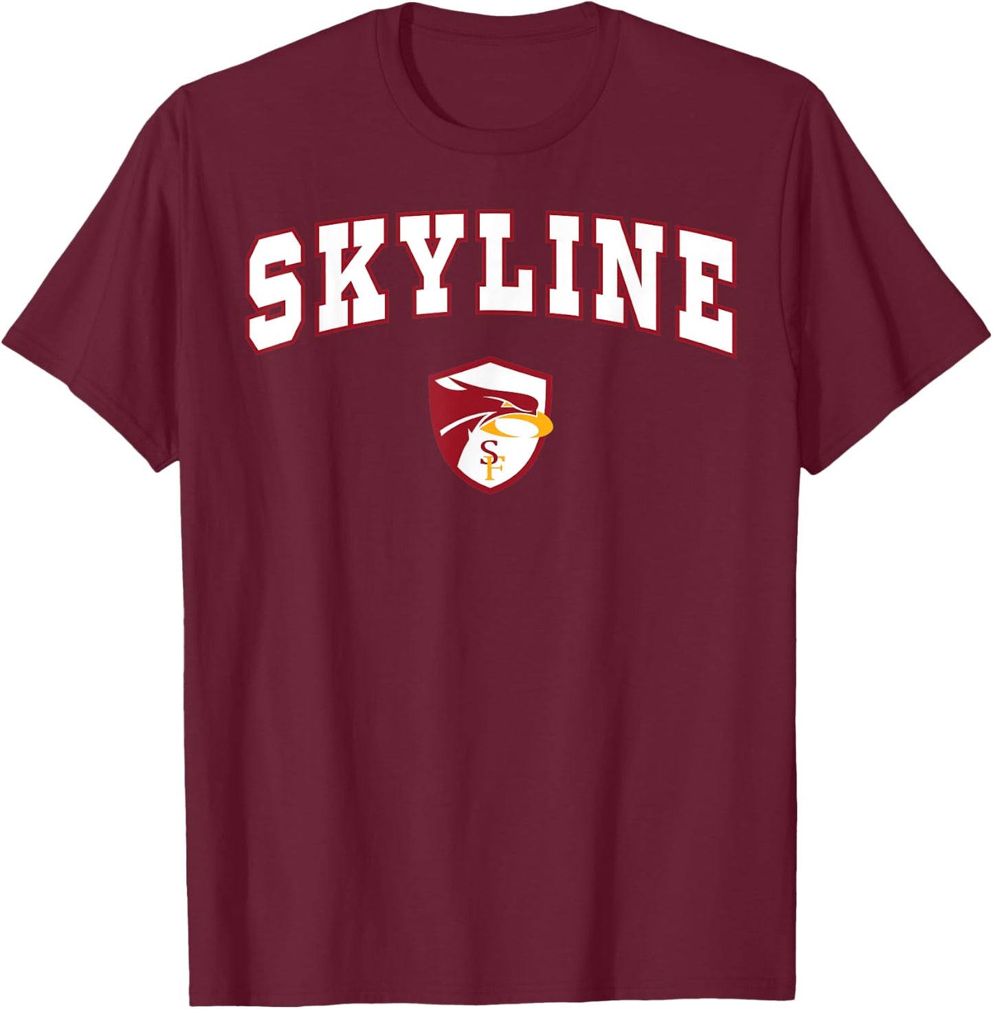 Skyline High School Falcons C2 T-Shirt - T-Shirt | Maroon