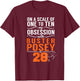 Buster Posey On A Scale Of 1-10 My Obsession Is 28 T-Shirt - T-Shirt | Maroon