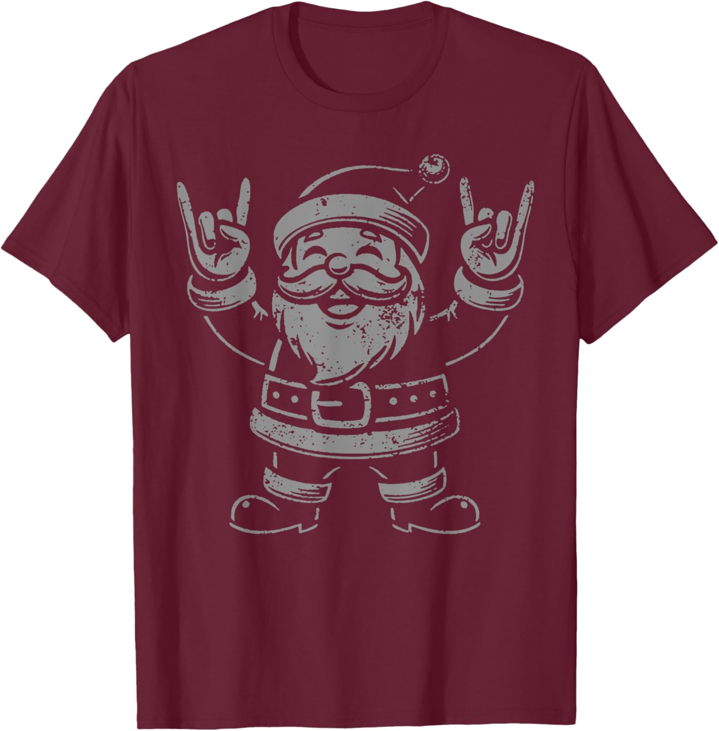 El Rocker Santa Clause T-Shirt - T-Shirt | Maroon