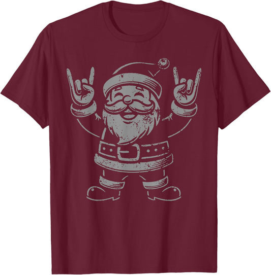El Rocker Santa Clause T-Shirt - T-Shirt | Maroon