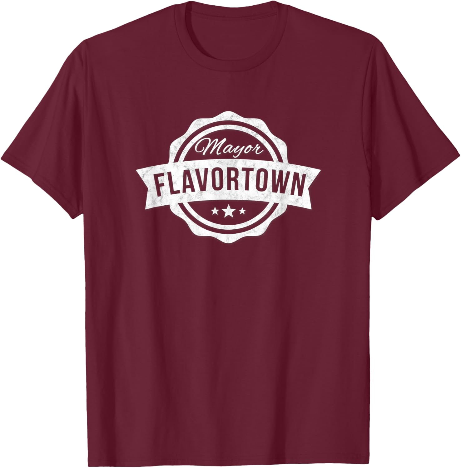 Mayor of Flavor Town - Funny Cooking Meme Chef T-Shirt - T-Shirt | Maroon