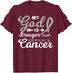 My God is Stronger Than Brain Cancer Awareness Warrior T-Shirt - T-Shirt | Maroon