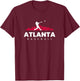 Atlanta Baseball Vintage Minimalist Retro Baseball Lover T-Shirt - T-Shirt | Maroon