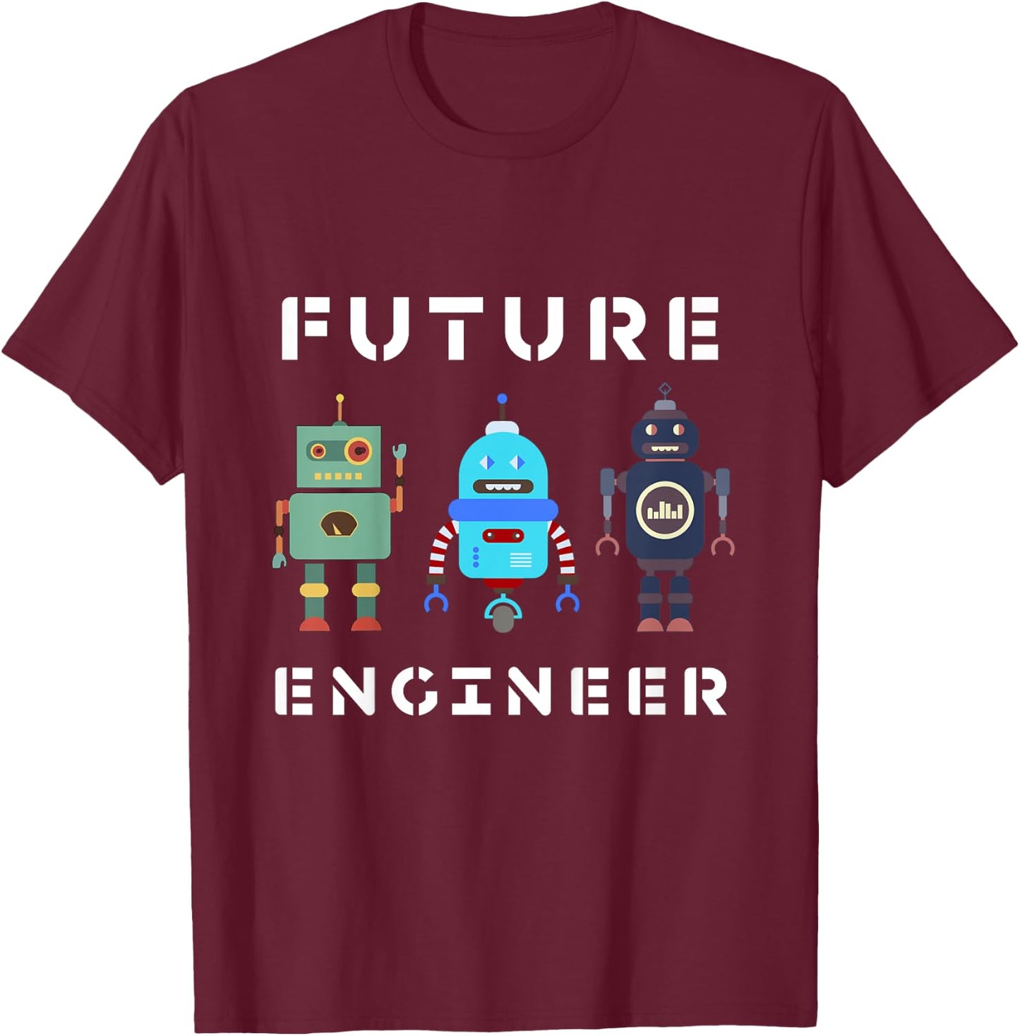 I love Robot design All Ages Robotic Kids Girls Boys Robot T-Shirt - T-Shirt | Maroon