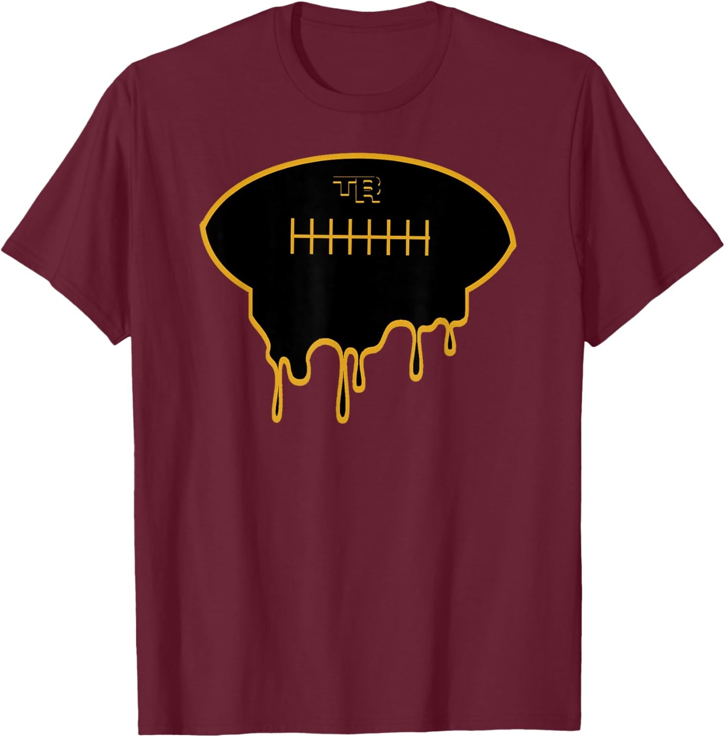 Football Drip T-Shirt - T-Shirt | Maroon