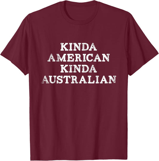 Australian American - Flag Straya Outback Sydney Melbourne T-Shirt - T-Shirt | Maroon
