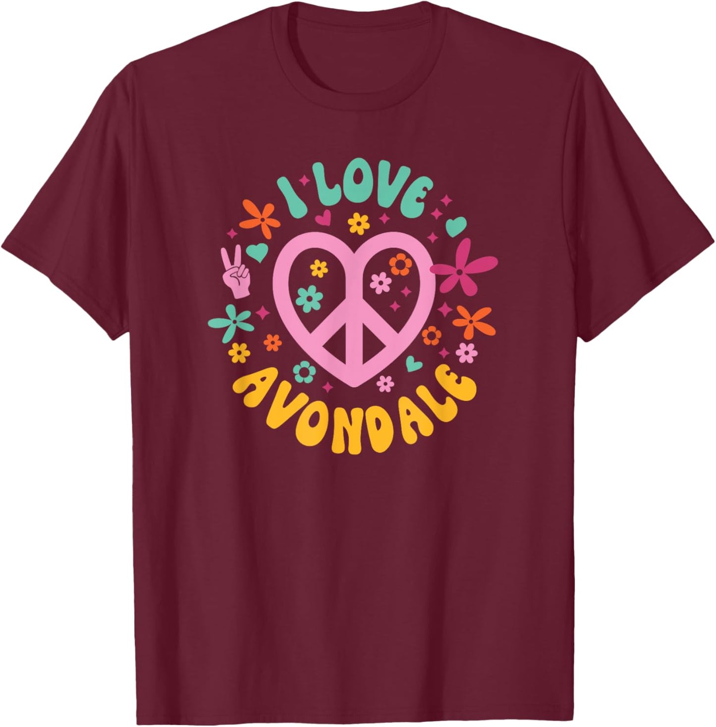 I Love Avondale T-Shirt - T-Shirt | Maroon